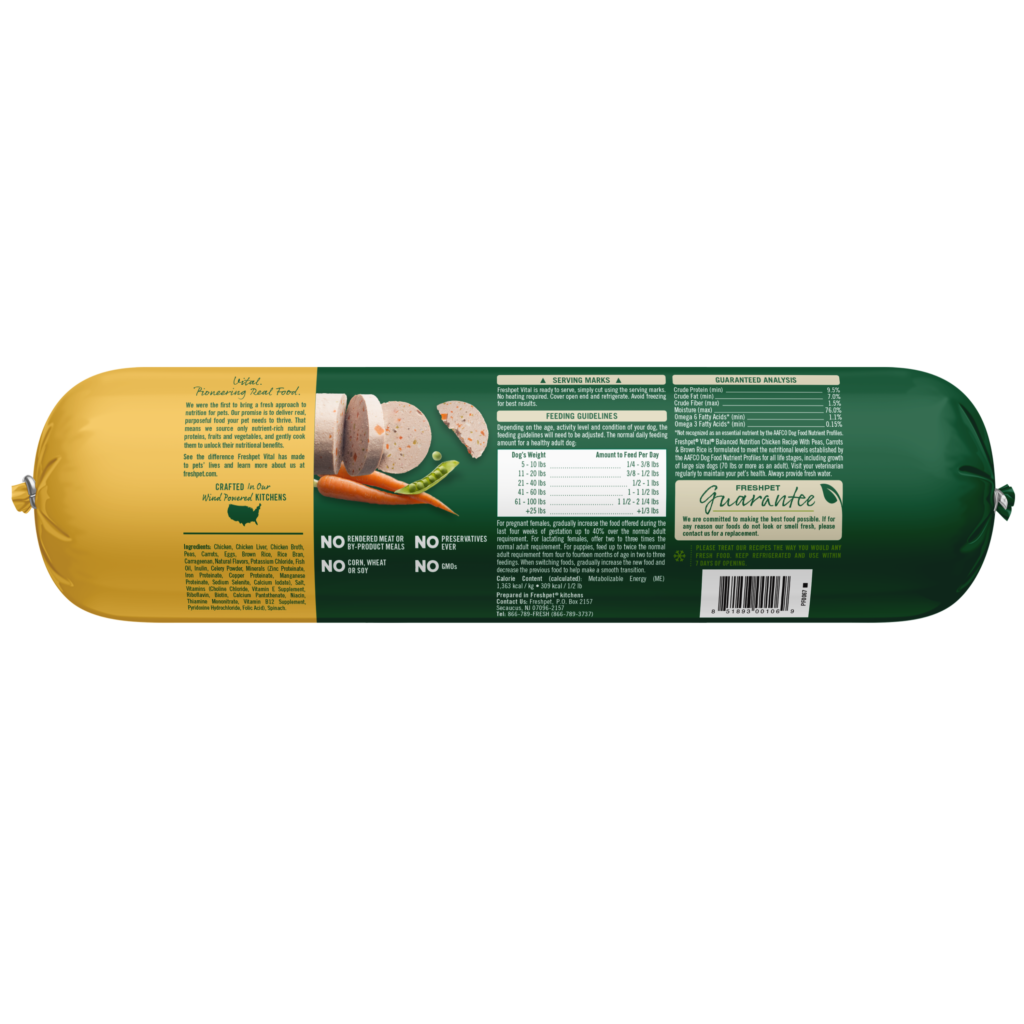 Freshpet Vital Balanced Nutrition Chicken Recipe, Gently Cooked Dog Food