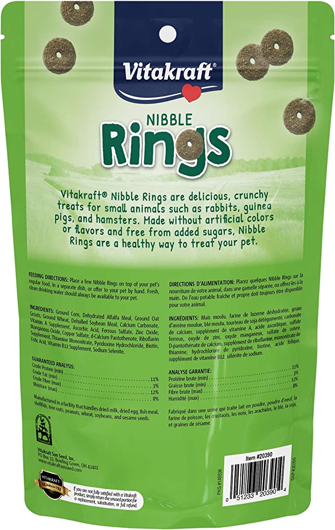 Vitakraft Nibble Rings Crunchy 10.6-oz, Small Animal Treat