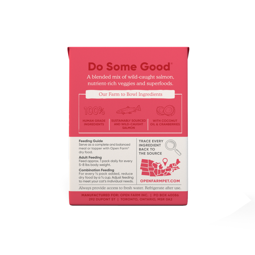 Open Farm Wild-Caught Salmon Rustic Blend, Wet Cat Food, 5.5oz Case of 12