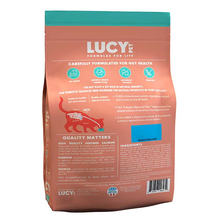 Lucy Pet Salmon, Pumpkin & Quinoa, Dry Cat Food