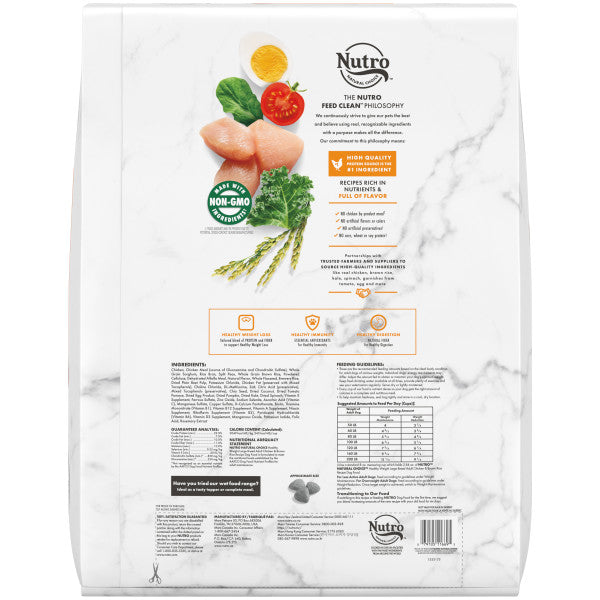 NUTRO NATURAL CHOICE Large Breed Healthy Weight Adult Dry Dog Food, Chicken & Brown Rice Recipe, 30-lb Bag