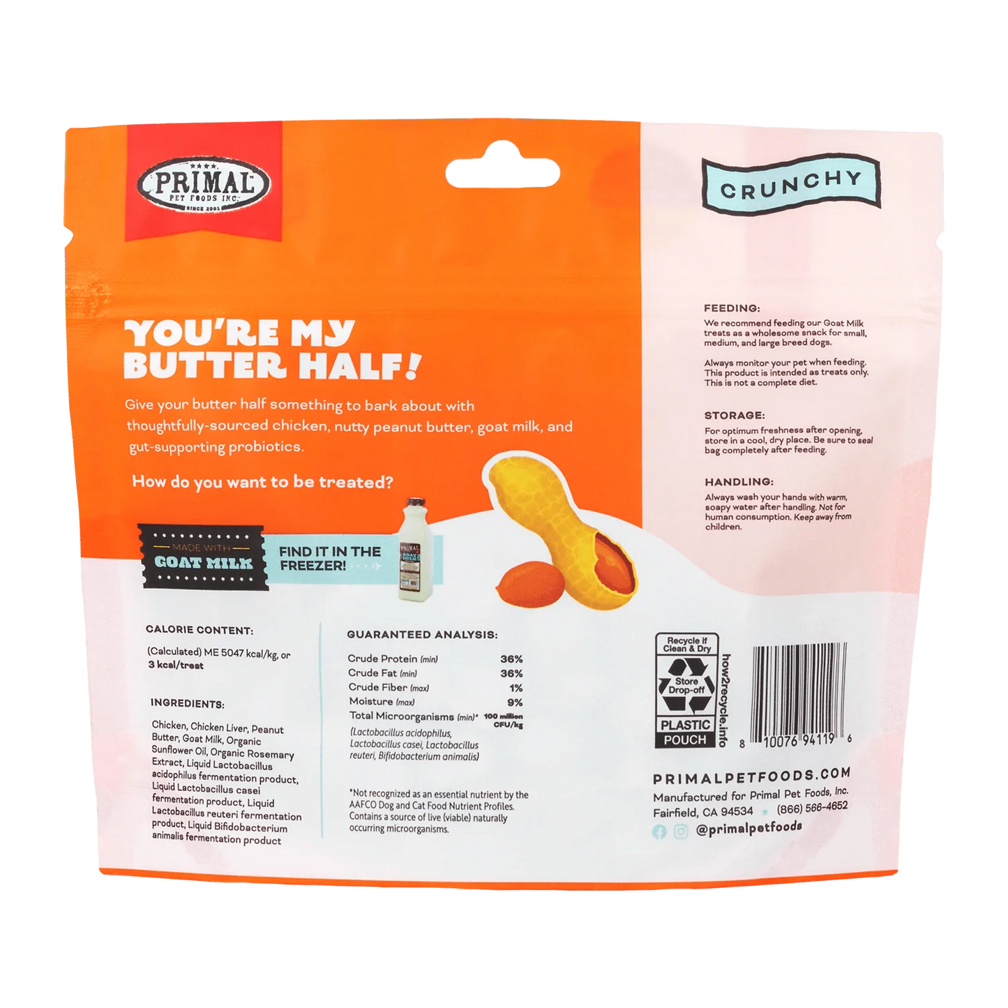 Primal You're My Butter Half Freeze-Dried Dog Treat, 2-oz Bag