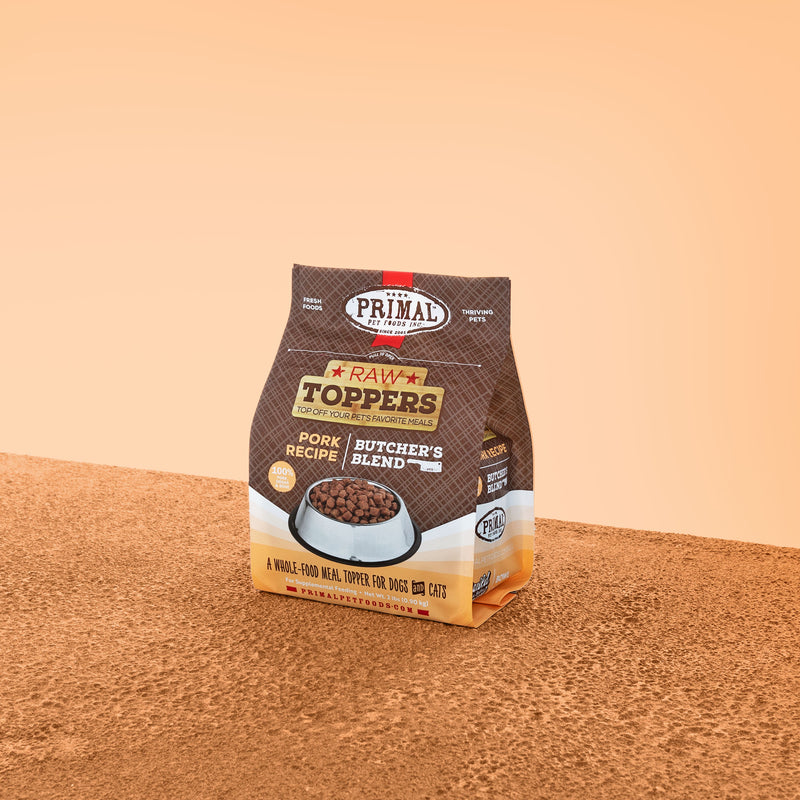 Primal Butcher's Blend Raw Toppers, Pork, 2-lb Bag