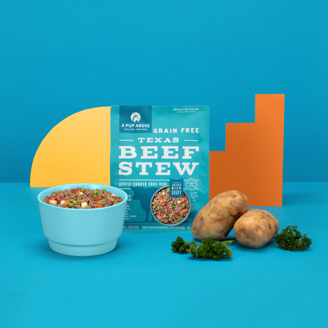 A Pup Above Texas Beef Stew, Gently Cooked Dog Food