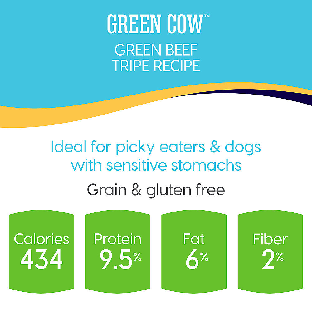 Solid Gold Green Cow, Green Beef Tripe Recipe, Wet Dog Food, 13.2-oz Case of 6