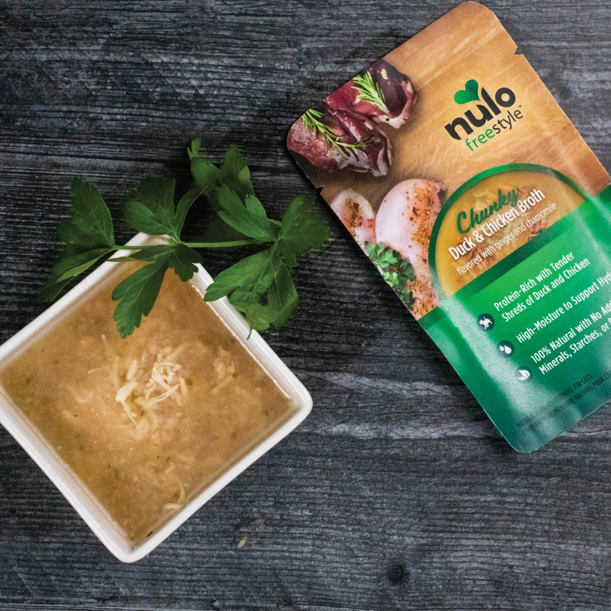 Nulo Freestyle Chunky Duck & Chicken Broth 2.8-oz, Cat Meal Topper