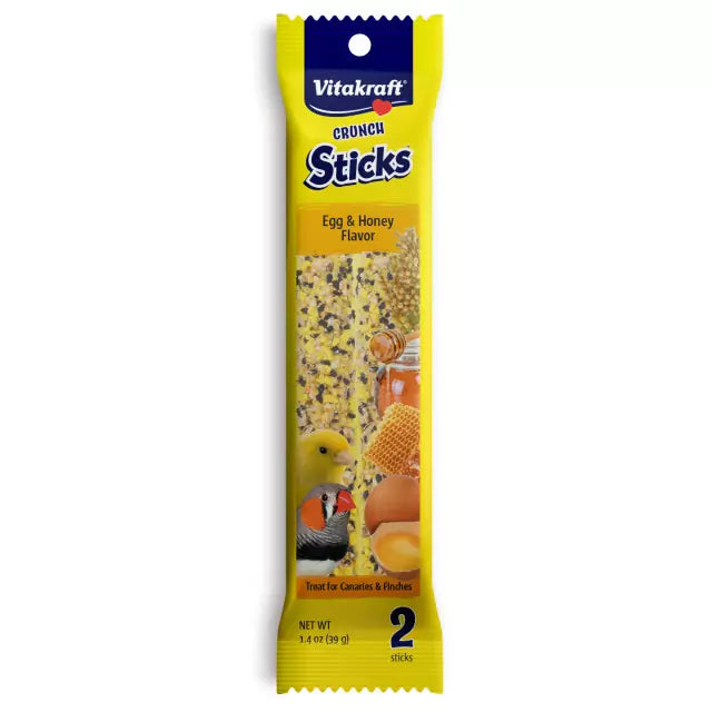 Vitakraft Crunch Canary Sticks With Egg & Honey 1.4-oz, Bird Treat
