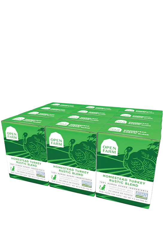 Open Farm Homestead Turkey Rustic Blend, Wet Cat Food, 5.5oz Case of 12