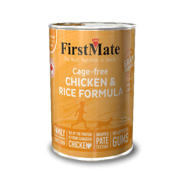 FirstMate Cage free Chicken Rice Wet Cat Food Case of 12 12.2