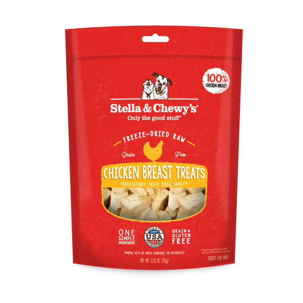 Stella & Chewy's Freeze-Dried Single Ingredient Chicken Breast Dog Treats, 2.75oz