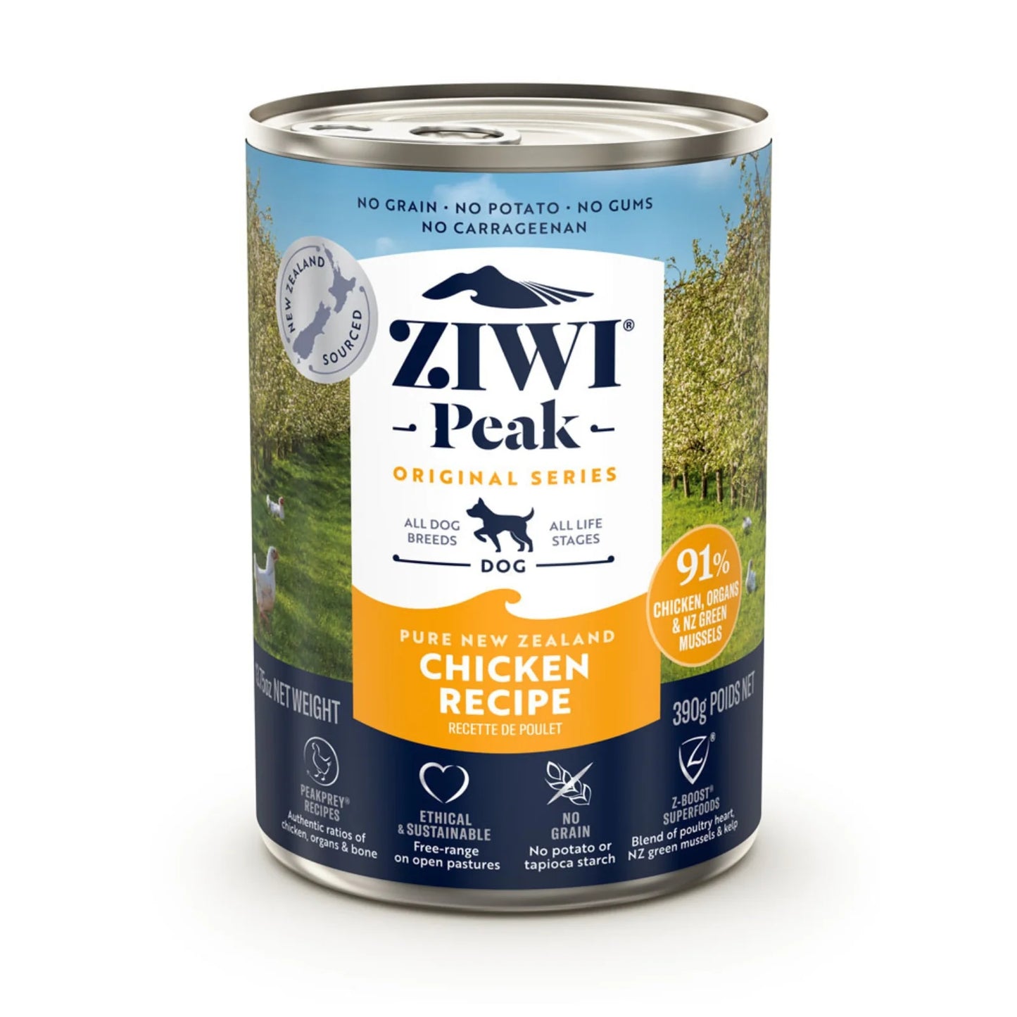 ZiwiPeak Chicken Recipe, Wet Dog Food, 13.75-oz Case of 12