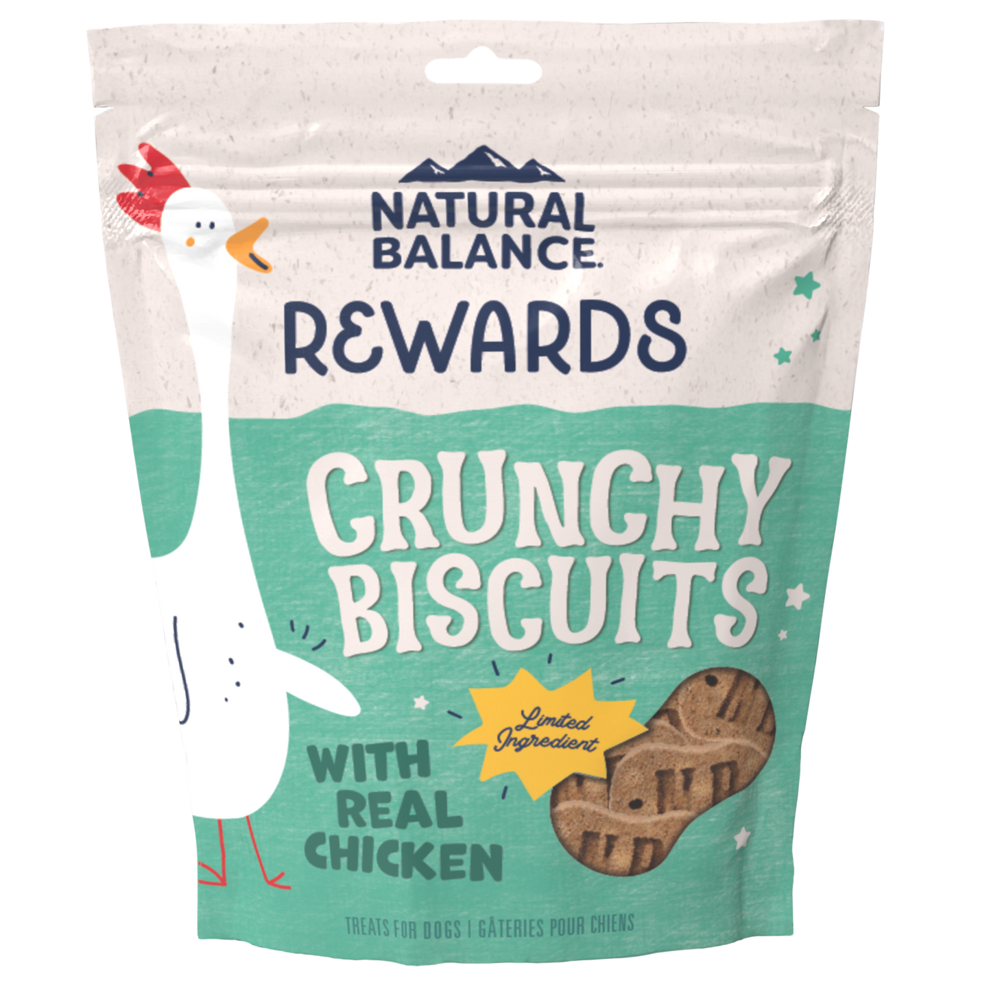 Natural Balance Limited Ingredient Crunchy Biscuits Sweet Potato And Chicken Recipe Dog Treat, 14-oz Bag