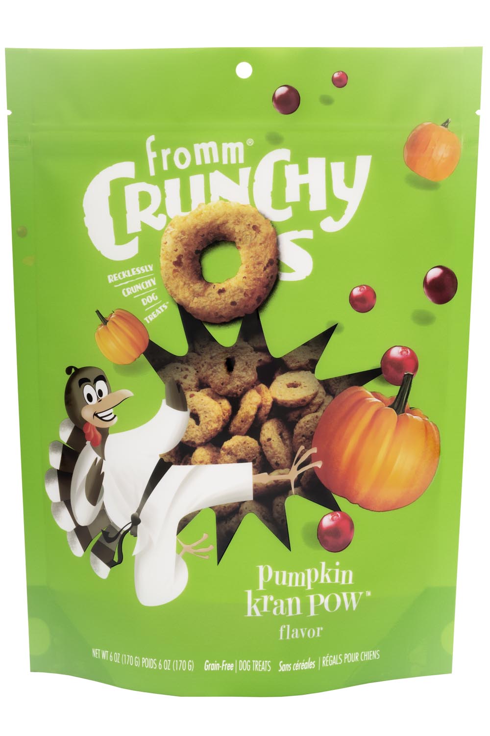 Fromm Crunchy O's Grain Free Pumpkin Kran Pow Recipe Dog Treats