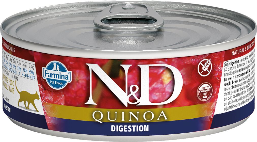 Farmina N&D Quinoa Cat Digestion Recipe, Wet Cat Food, 2.8oz Case of 24