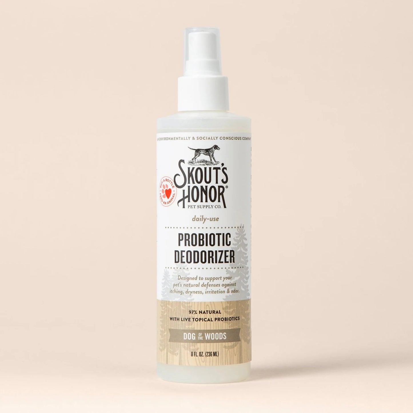Skout's Honor Probiotic Dog Of The Woods (Sandalwood Vanilla) Deodorizer 8-oz, For Dogs & Cats