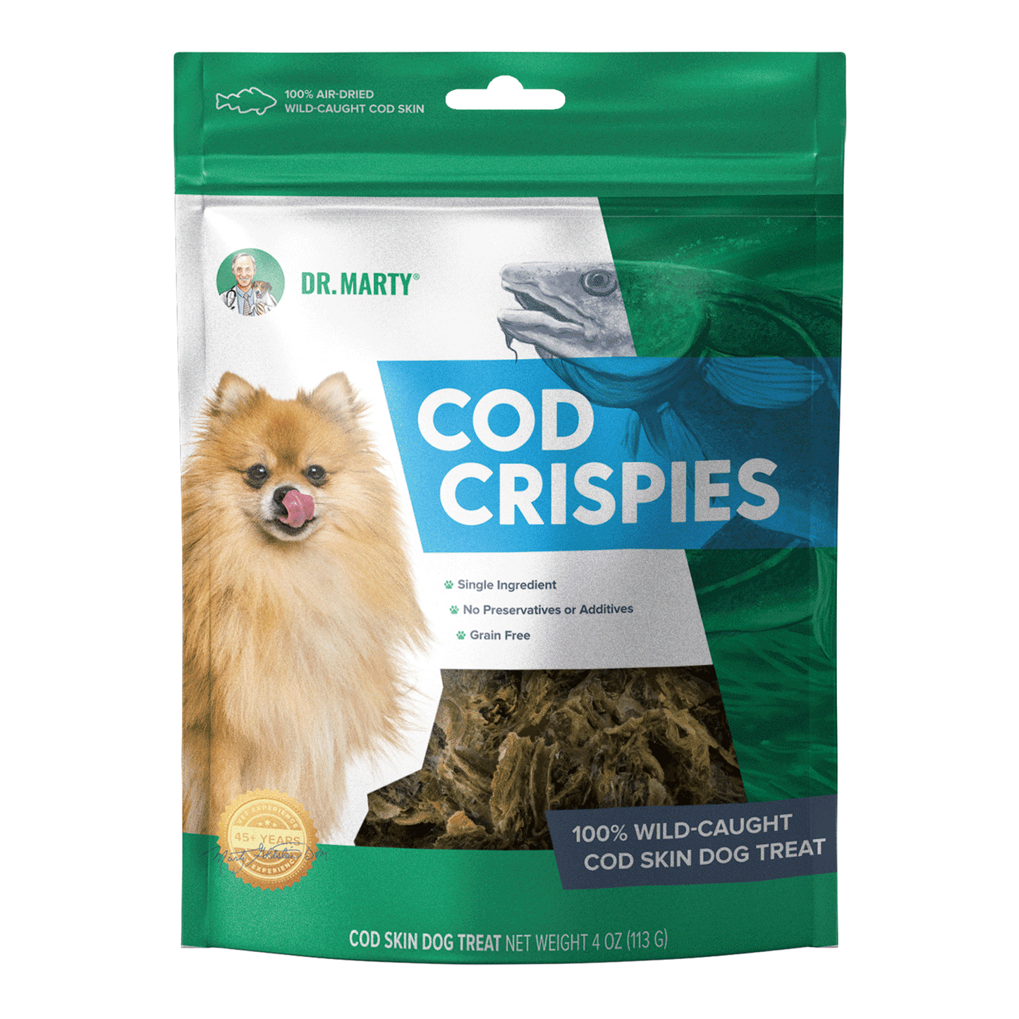 Dr. Marty Cod Crispies 4-oz, Dog Treat