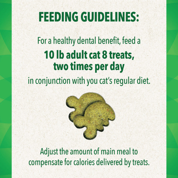 FELINE GREENIES Adult Natural Dental Care Cat Treats, Salmon Recipe