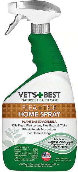Vet s Best Flea and Tick Home Spray For Dogs And Home 32 oz
