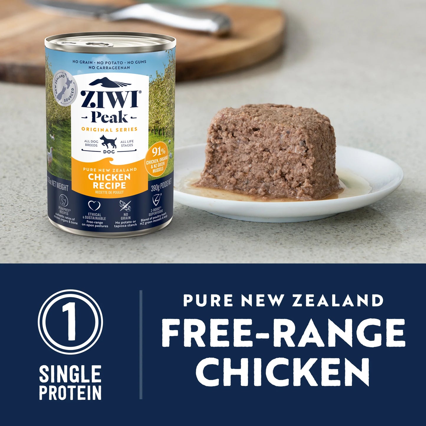 ZiwiPeak Chicken Recipe, Wet Dog Food, 13.75-oz Case of 12