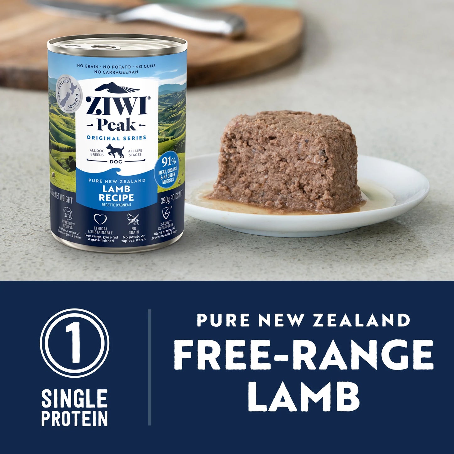 ZiwiPeak Lamb Recipe, Wet Dog Food, 13.75-oz Case of 12