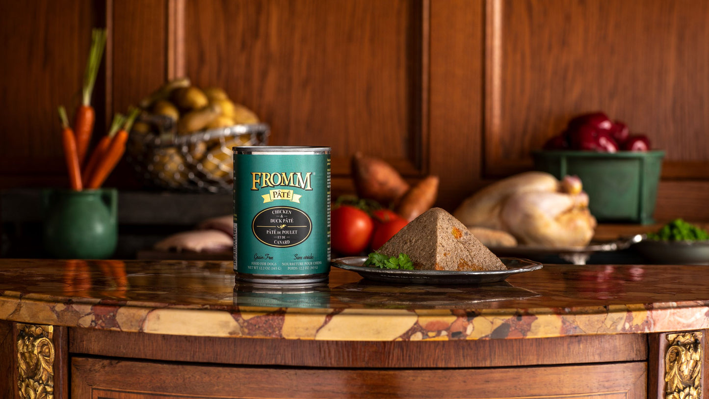 Fromm Chicken & Duck Pâté, Wet Dog Food, 12.2-oz Case of 12
