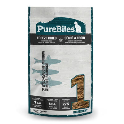 PureBites Freeze-Dried Cat Treats, Minnows Recipe,1.09-oz Bag