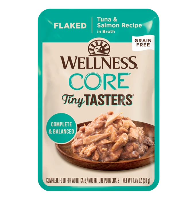Wellness CORE® Tiny Tasters® Flaked Tuna & Salmon Recipe 1.75-oz, Wet Cat Food