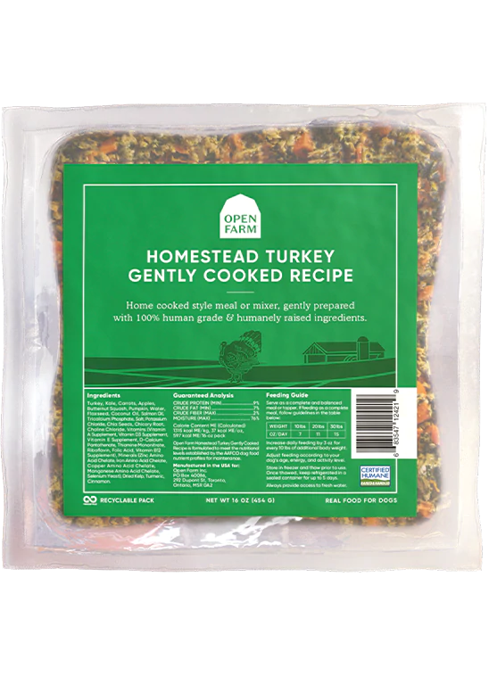 Open Farm Homestead Turkey Recipe Gently Cooked Dog Food