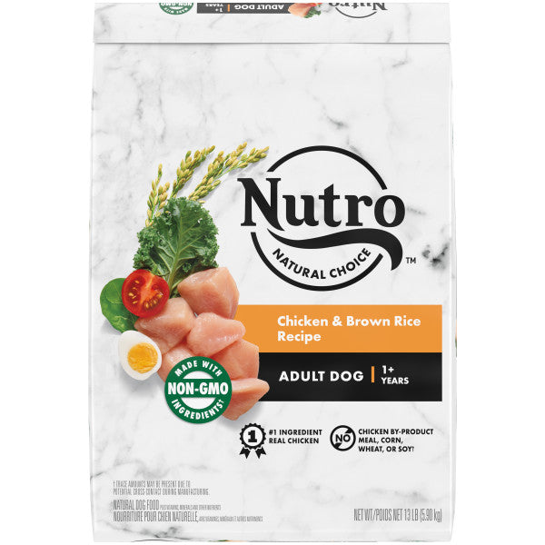 NUTRO NATURAL CHOICE Adult Dry Dog Food, Chicken & Brown Rice Recipe
