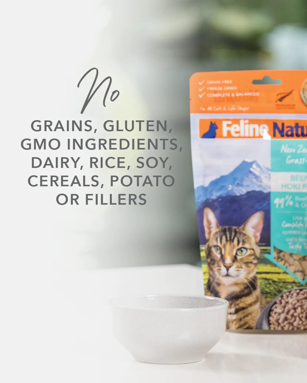 Feline Natural Beef & Hoki Feast , Freeze-Dried Raw Cat Food