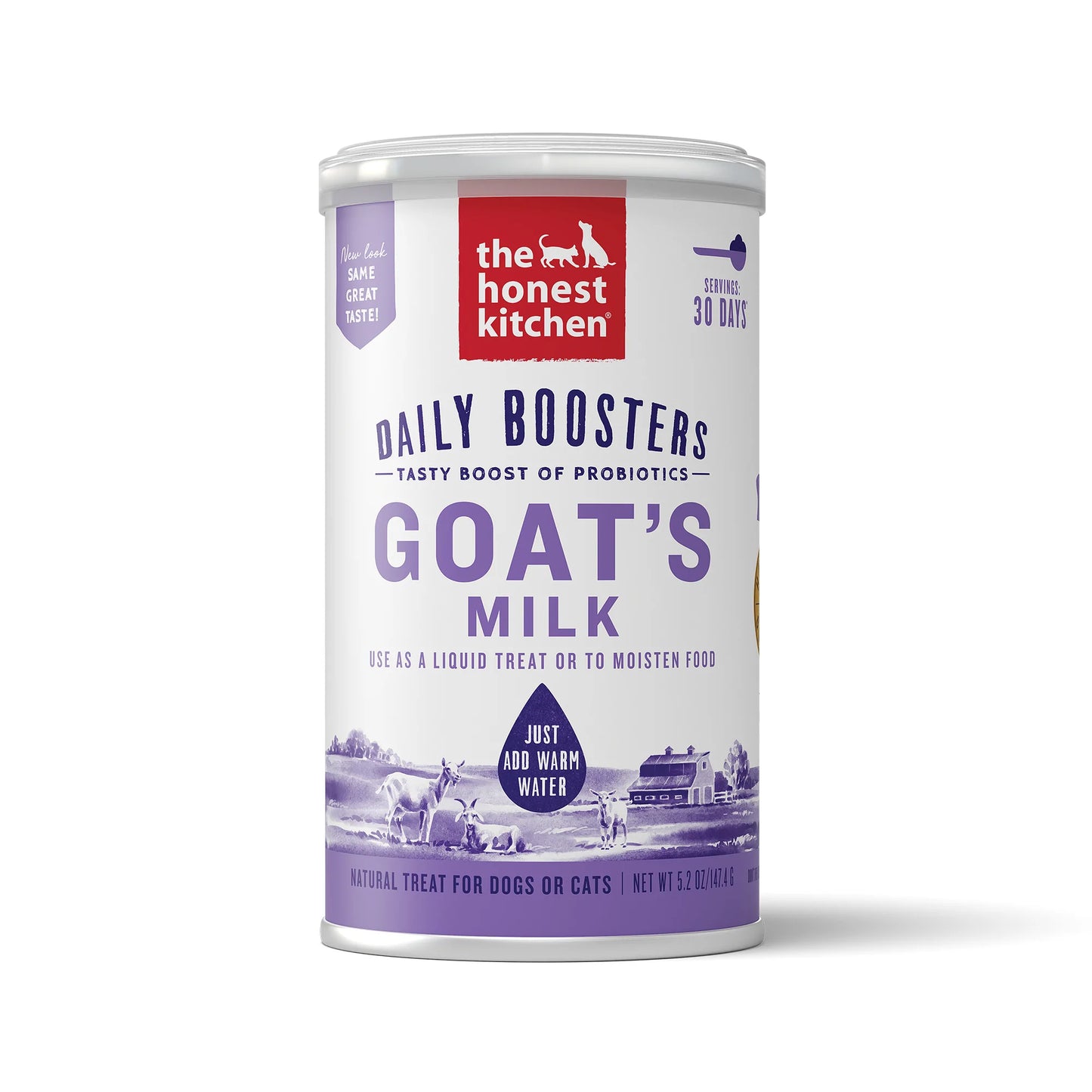 The Honest Kitchen Goat's Milk Probiotics Daily Booster Powder for Dogs & Cats, 5.2-oz