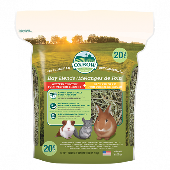 Oxbow Hay Blends - Western Timothy And Orchard Grass, For Small Animals, 90-oz Bag