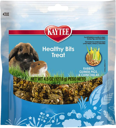 Kaytee Forti-Diet Pro Health Healthy Bits Rabbit, Guinea Pig & Chinchilla Treats, 4.5-oz Bag