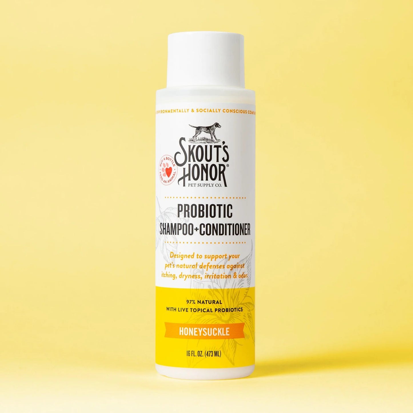 Skout's Honor Probiotic Honeysuckle Shampoo & Conditioner 16-oz For Dogs & Cats