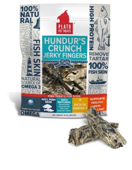Plato Hundur's Crunch Jerky Fingers Fish Dog Treats