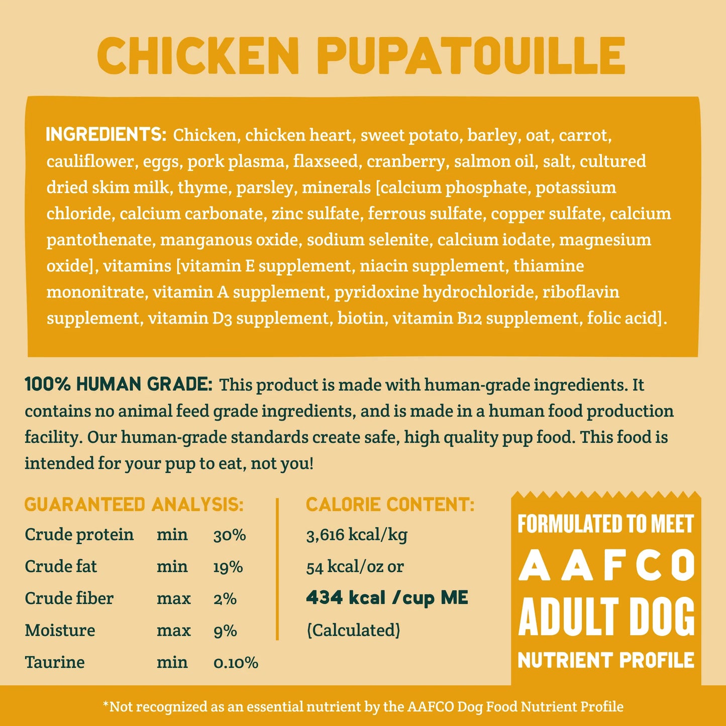 A Pup Above Chicka Pupatouille Whole Food Cubies 2-lb, Gently Cooked Dry Dog Food