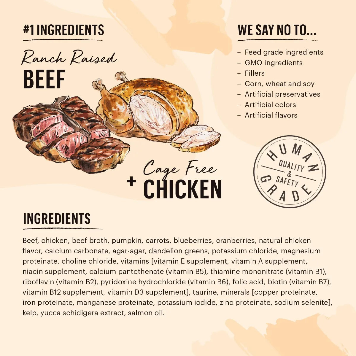 The Honest Kitchen Cate' - Grain Free Beef and Chicken Pate, Wet Cat Food, 5.5-oz Case of 12