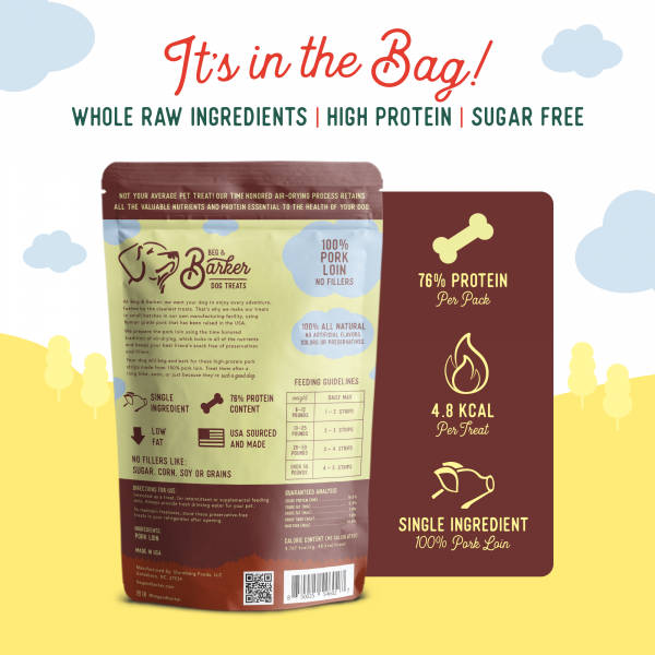 Beg & Barker Pork Loin Strips, Dog Treat