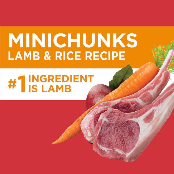 IAMS Minichunks Adult Dry Dog Food Lamb & Rice Recipe Dog Kibble, 30-lb Bag