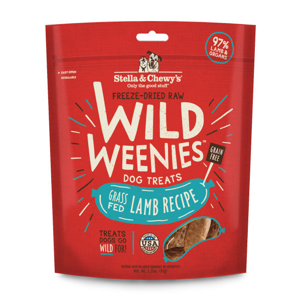 Stella & Chewy's Treats for Dogs Lamb Wild Weenies, 3.25-oz Bag