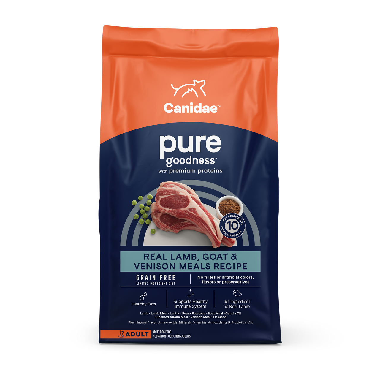 Canidae Pure Grain Free Adult Lamb, Goat, Venison Dry Dog Food