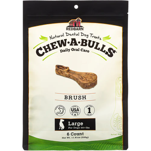 Redbarn Chew-A-Bulls® Brush , Dental Chew