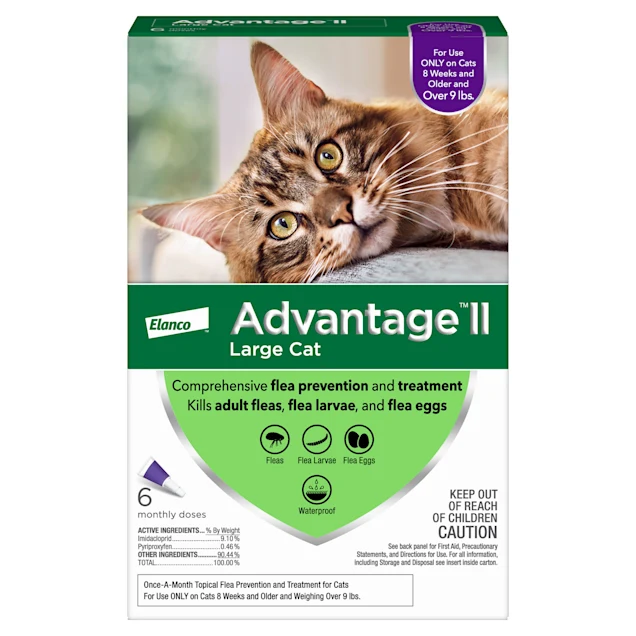 Advantage II - Elanco Flea Treatment for Cats Over 9 lbs