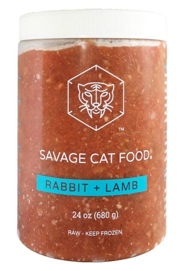 Savage Cat Rabbit and Lamb Tub, Frozen Raw Cat Food