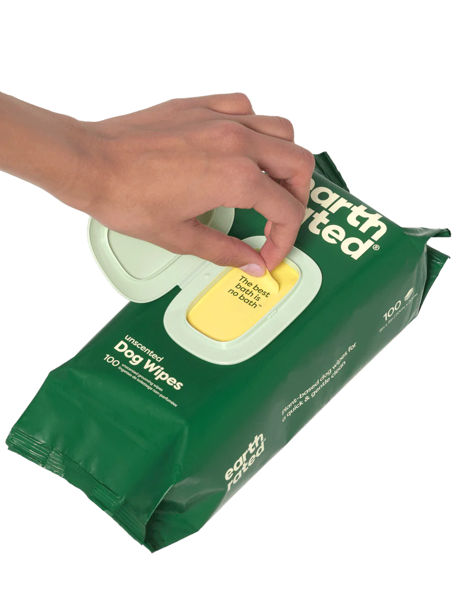 Earth Rated 100 Certified Compostable Dog Grooming Wipes - Unscented