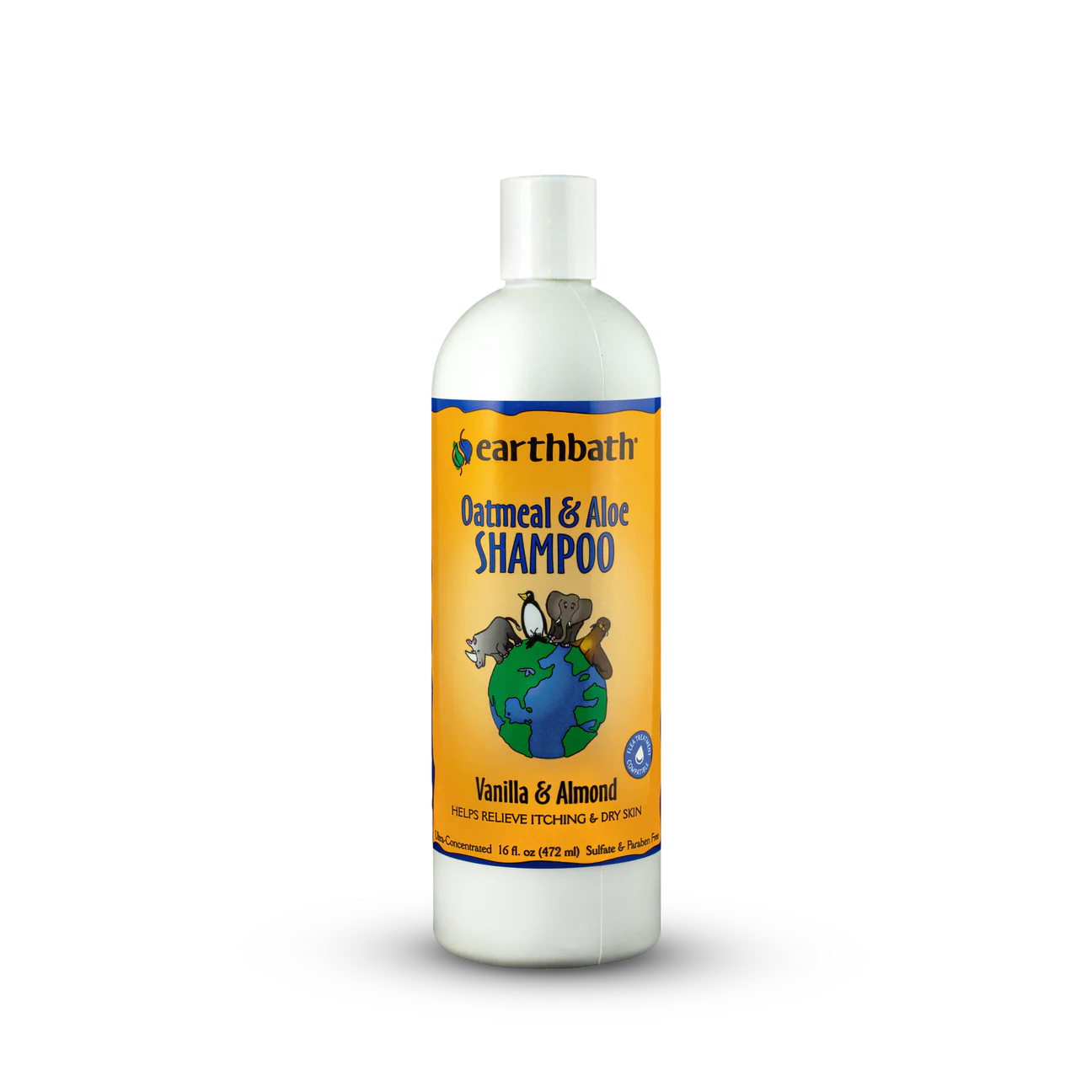 Earthbath Oatmeal And Aloe Shampoo - Vanilla And Almond, For Dogs And Cats, 16-oz