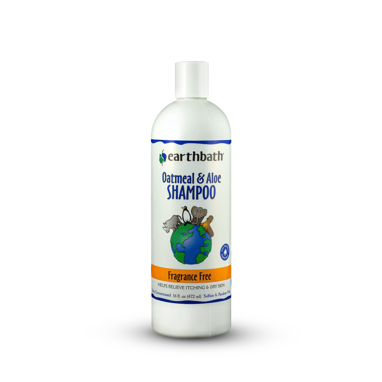 Earhtbath Oatmeal And Aloe Fragrance Free Shampoo, 16-oz