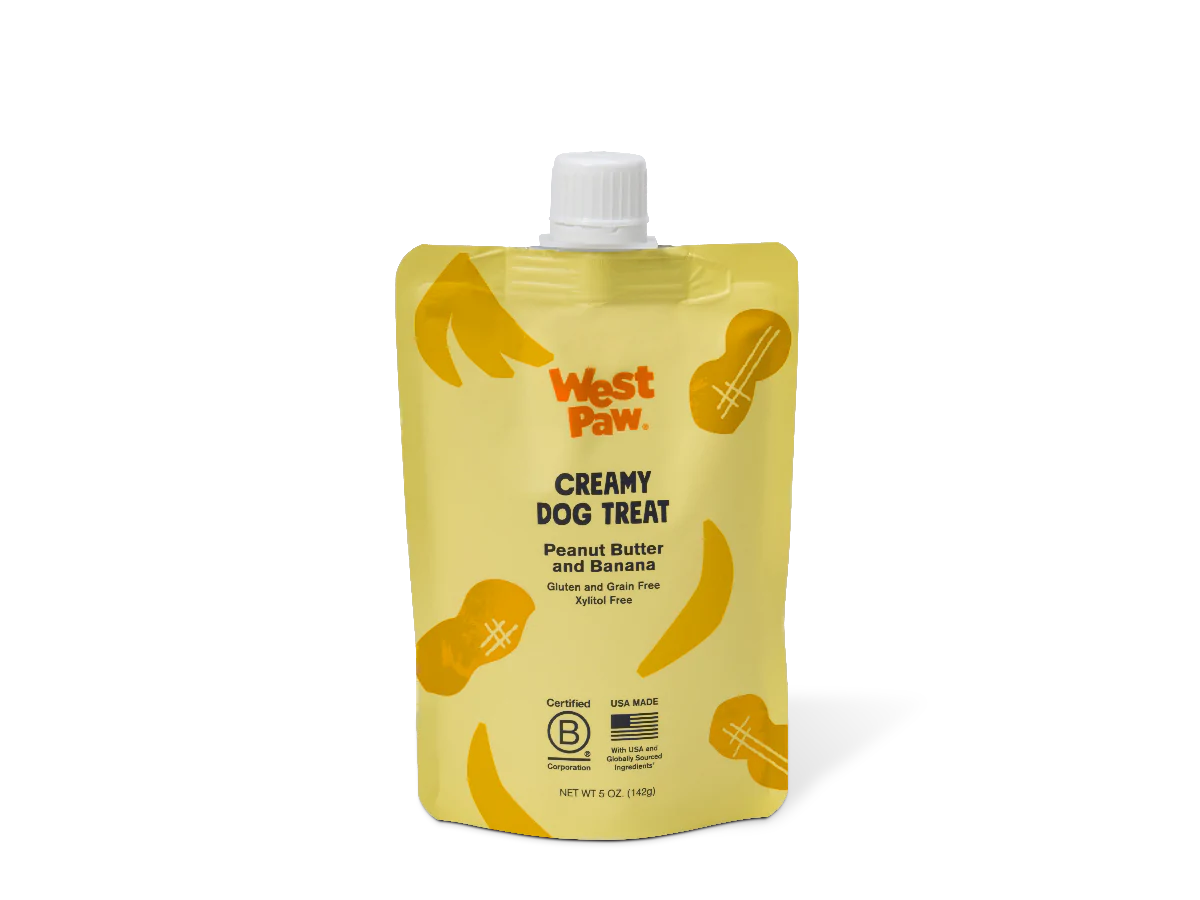 West Paw Creamy Peanut Butter & Banana 5-oz, Dog Treat