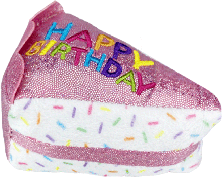 Multipet Birthday Cake Slice 3-inch, Cat Toy