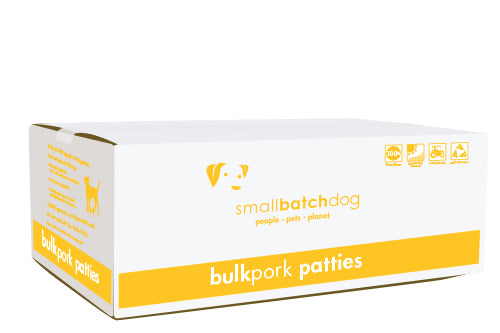 Smallbatch Frozen Raw Dog Food Porkbatch Patties 18 lb Box